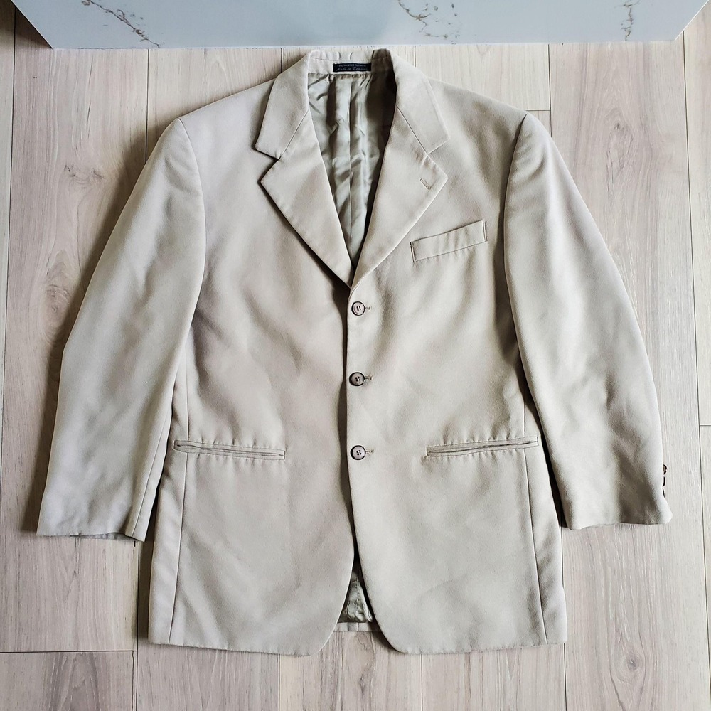 Bachrach Blazer Mens 40 Ivory Single Breasted Tailored Sport Coat Canada